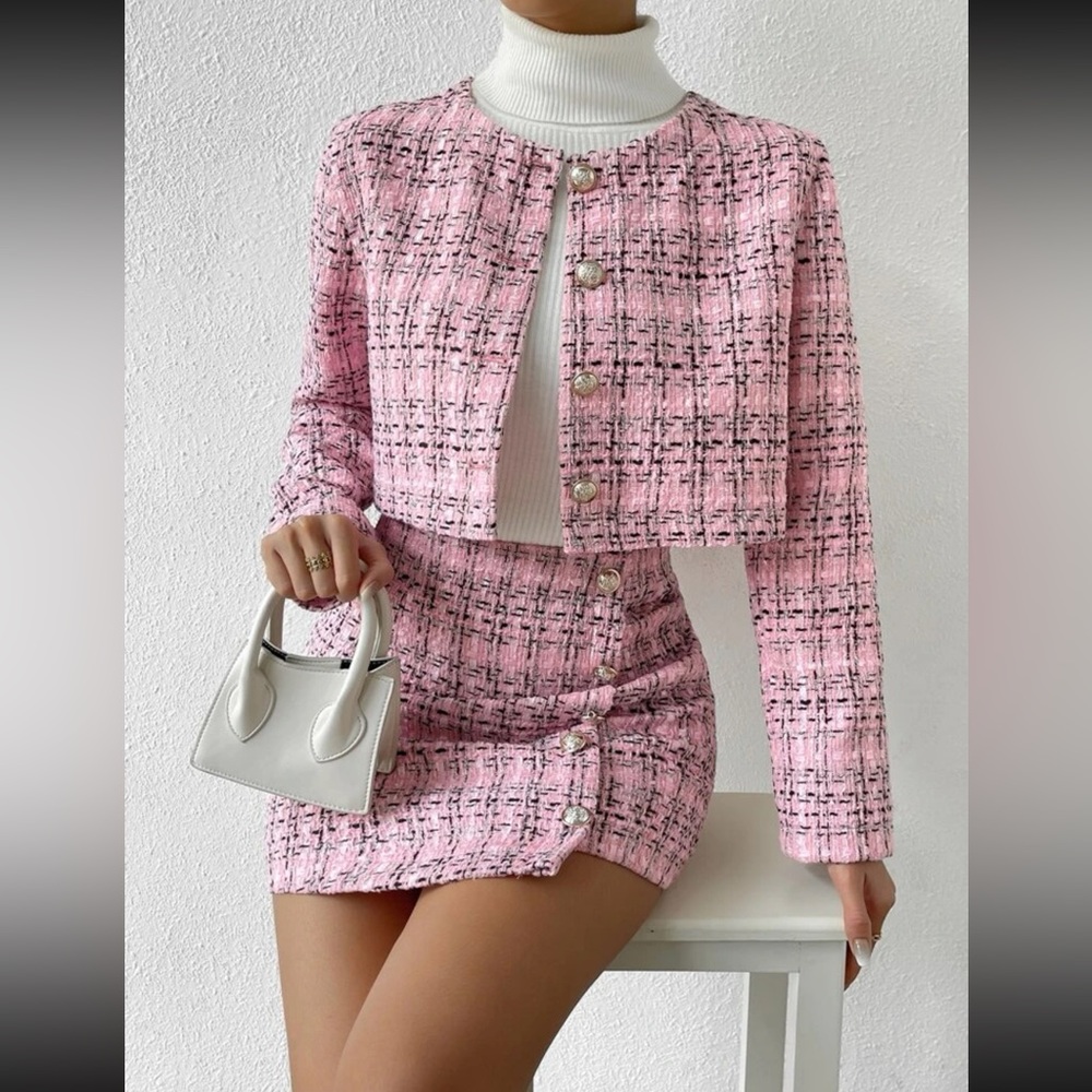 Plaid button set